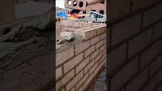 Fast and neat way of working in brick installation. #shorts