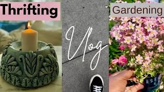 VLOG: Thrift Haul + Plant Shopping at Walmart 🌱 Decorate My Home &amp; Garden Space