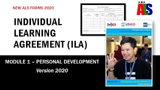 INDIVIDUAL LEARNING AGREEMENT  ng MODULE 1 - PERSONAL DEVELOPMENT (MGA DAPAT ILAGAY SA FORM 1)