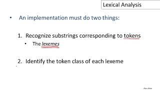 03-01: Lexical Analysis Part 2 | Based on The Dragon Book