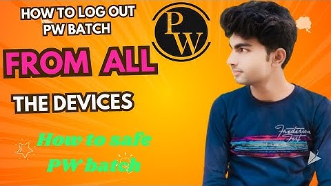 how to logout PW app from all the devices || PW ko log out kese kare dushre mobile se @Host_hari