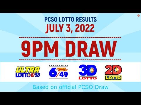 LOTTO RESULT TODAY JULY 3, 2022 9PM - 6/58, 6/49, 3D Swertres, 2D