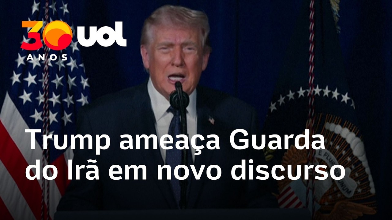 Trump ameaça Guarda do Irã em novo discurso: 'Deponham armas ou enfrentem a morte certa'