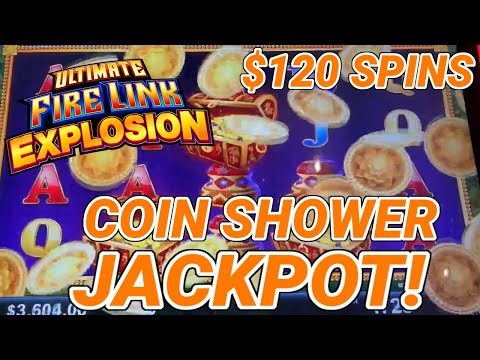 EXPOLSIVE JACKPOT!!! 🔥 HIGH LIMIT ULTIMATE FIRE LINK COIN SHOWER JACKPOT BETTING $120/SPIN!