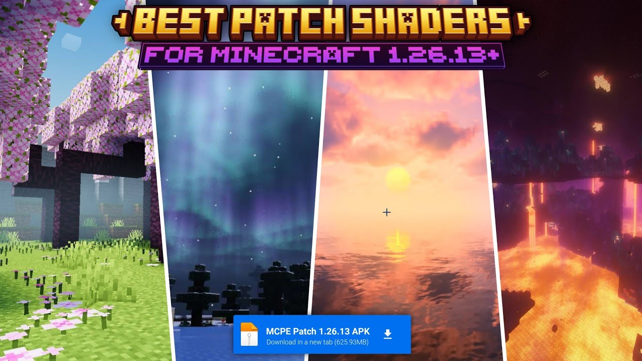Top 3 Best Shaders for Minecraft Patch 1.26.13 Update | MCPE Patch 26. ...