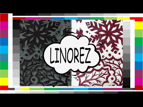 LINOREZ -objašnjen postupak i prijenos skice / LINOCUT xmass technique and printing   likovni123