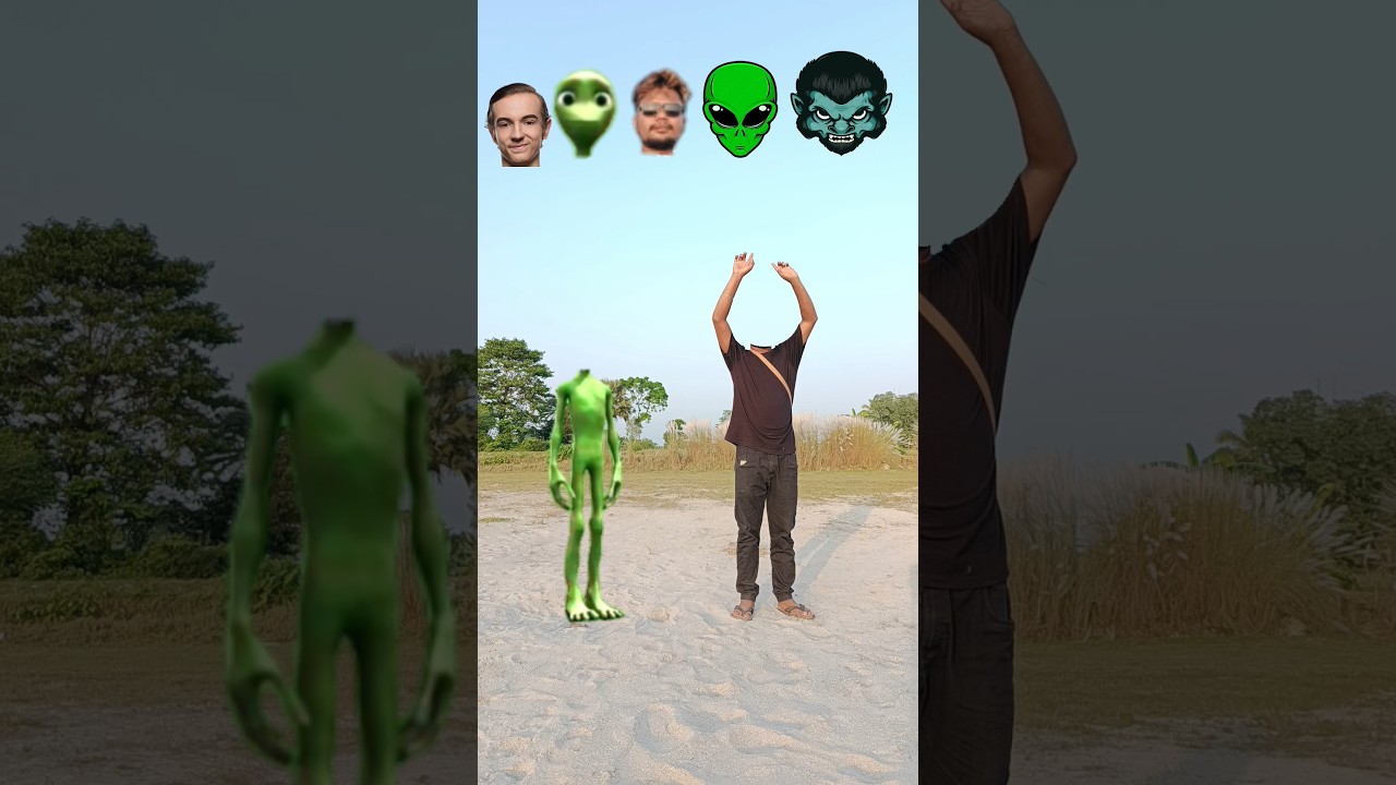 Me & alien bro head matching funny magical vfx video