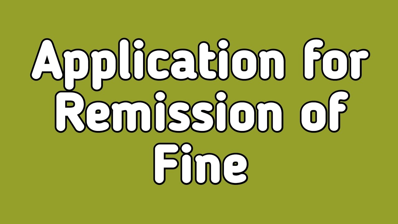 Application for Remission of Fine in English Urdu Hindi