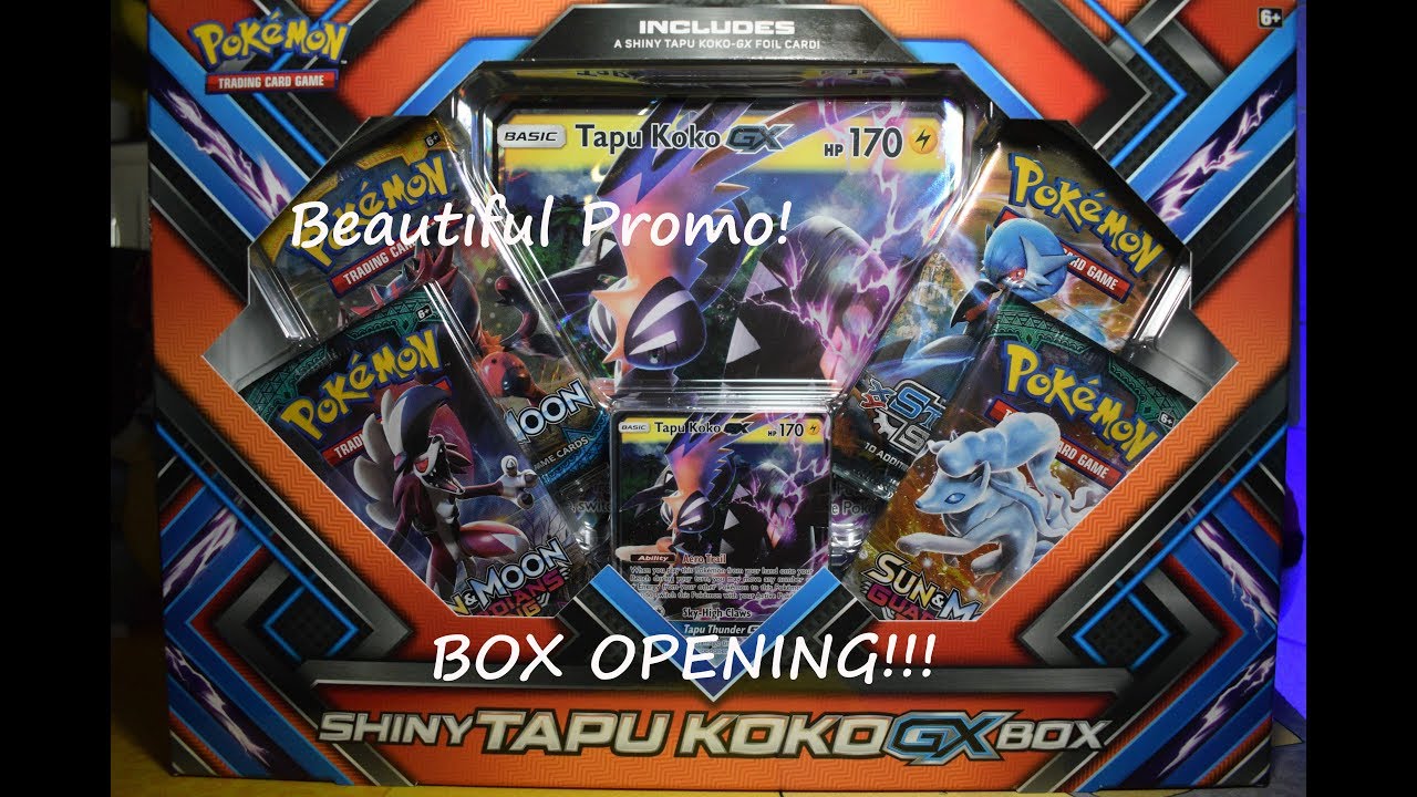 Shiny Tapu Koko Gx Pokemon Box Opening!!! YouTube