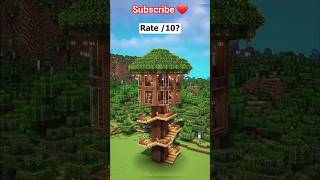 How to make tree house in minecraft  #minecraft #shorts #ytshorts #gamingshorts