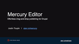 Mercury Editor: Effortless, Drag-and-drop Publishing for Drupal
