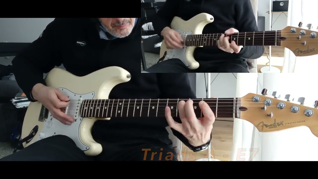 Educational Country Blues Clapton Style in A and E7