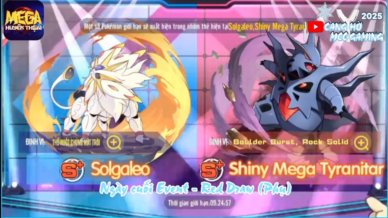 Mega Huyền Thoại | Ngày cuối Event Red Draw (Phụ) - Sogaleo & Shiny Mega Tyranitar 