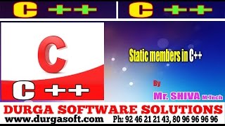 C language| Static members in C++ by shiva