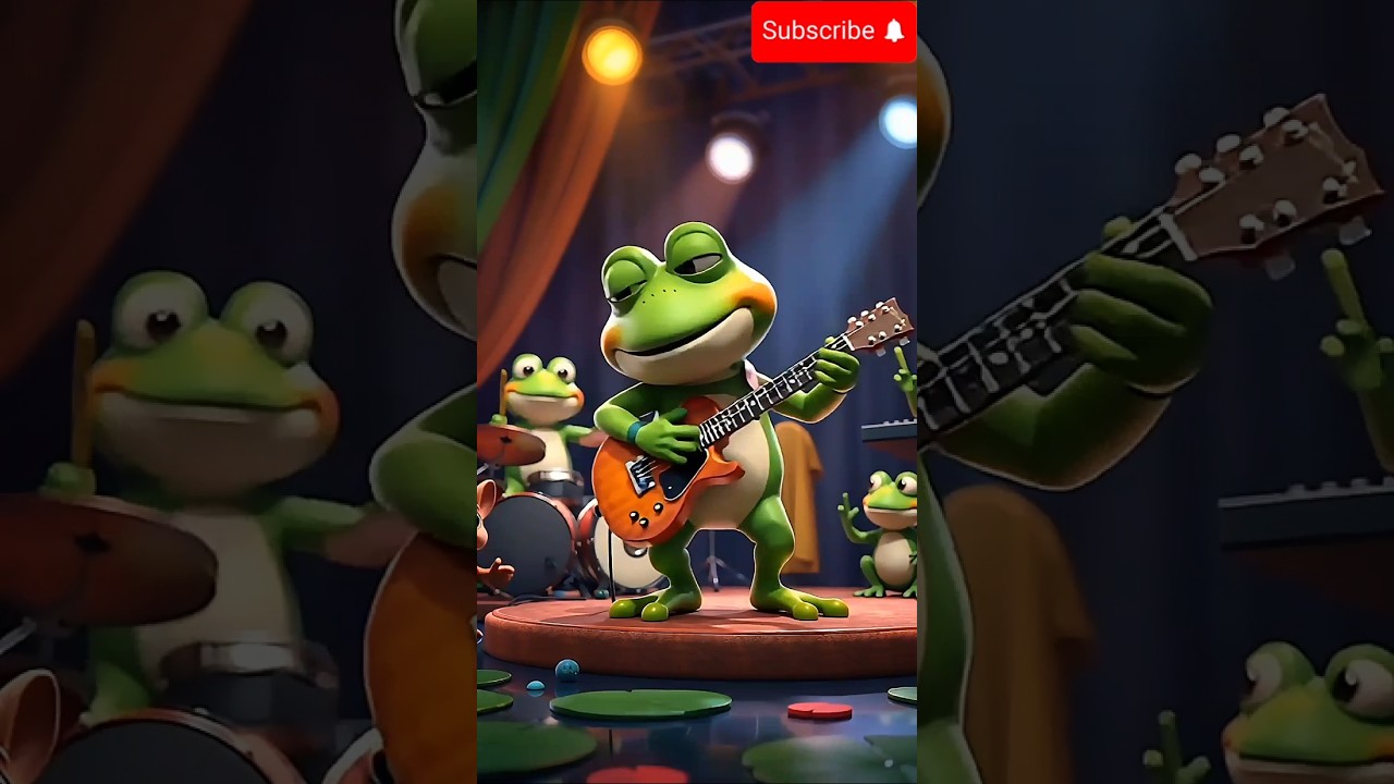 "3D Cartoon: Frog Rock Band Concert 🎸🐸 | Funny Shorts" 