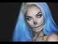 BLUE GLAM SKULL Halloween Makeup Tutorial
