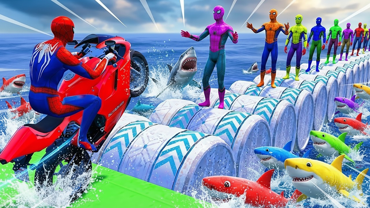 SPIDER-MAN Rescue BATMAN vs IRON MAN vs VENOM Funny Game GTA 5 🕸️ الرجل العنكبوت