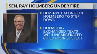 Sen. Holmberg under fire for allegedly exchanging texts with child porn suspect
