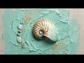 Sculpted Nautilus Shell on Mint Impasto | 1 Hour 4K Ambient Visual Loop No Music OLED Safe