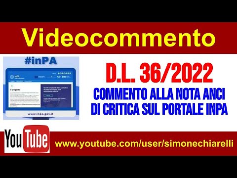 Commento alla NOTA ANCI - DL 36/2022 su assunzioni, portale nazionale ecc... (9/6/2022)