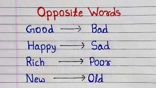 Opposite Words | vilom shabd english mein | विलोम शब्द इंग्लिश में | Antimony words | ulta shabd