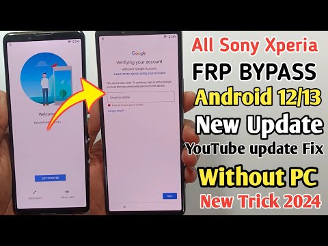 All Sony FRP Bypass Android 12/13 Without PC | Sony Xperia Google account bypass Without Pc