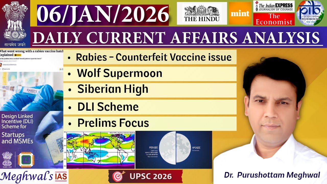 06 January 2026: Daily Current Affairs Analysis |The Hindu |Indian Express ~Dr Purushottam Meghwal