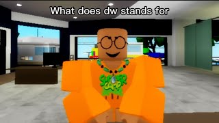What does dw mean (meme) roblox