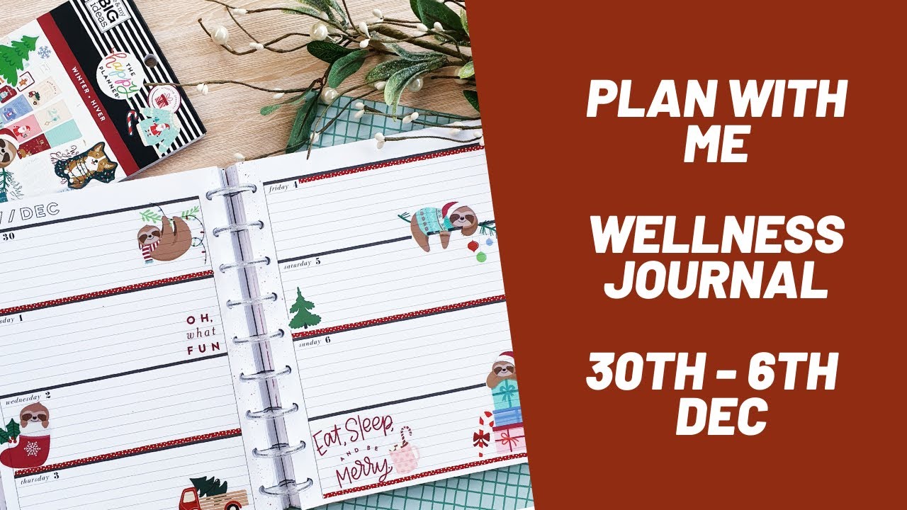 Plan with me // Wellness Journal // Quick Christmas spread
