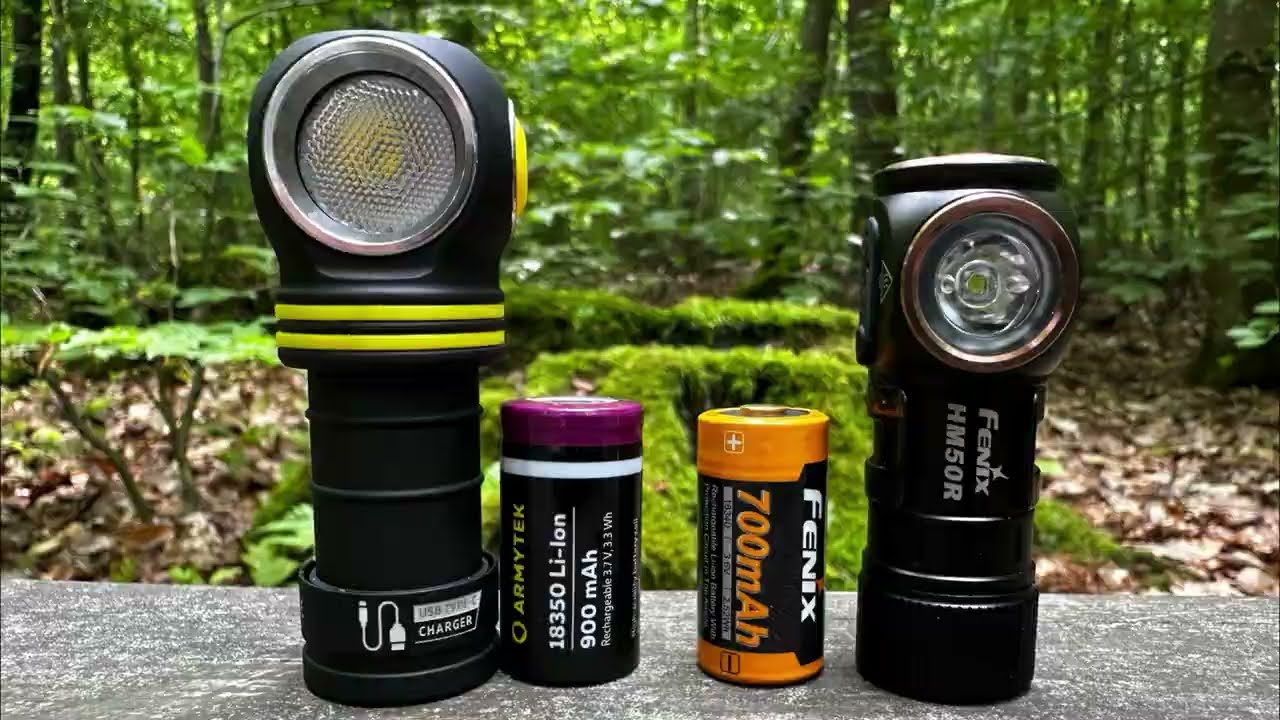 Сравнение налобников до последнего люмена: ускорено х10 Fenix HM50R против Armytek Elf C1