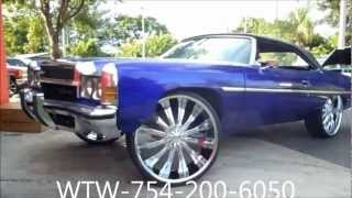 AceWhips.NET- WTW Customs Broward- Blue Chevy Vert on 28" Bentchi Rims