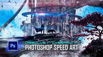 CYBERPUNK Photoshop Speed Art By Non-Professional Beginner Artist