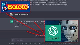 Pruebo #ChatGPT para Predecir Números de la Lotería BALOTO y Pasa Esto...