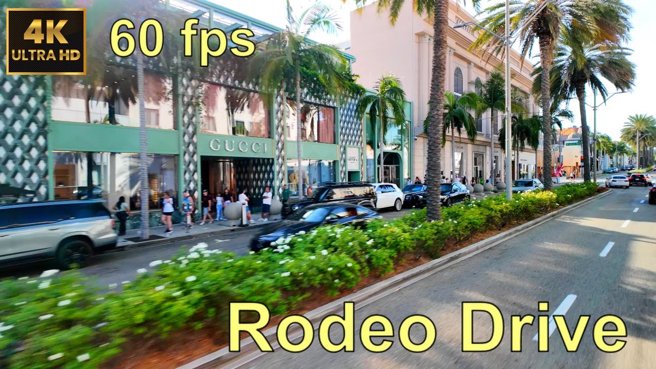 Rodeo Drive, Beverly Hills, California - Relaxing Drive ASMR 4K 60fps ...