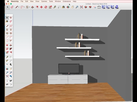 Sketchup Tutorial For Beginners Diy Tv Set Furniture Design Youtube