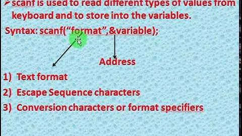 Scanf function in C-Language in Telugu Lecture-12