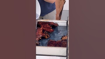 Redwood Burl & Resin Coffee Table | Building Creative #shorts