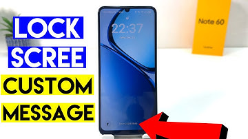 Realme Note 60: How to Set a Custom Message on the Lock Screen