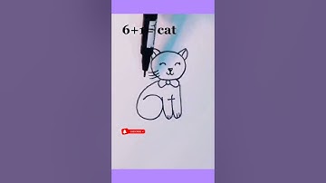 6+1 = Cat drawing #shorts #youtubeshorts #viral #drawing #short