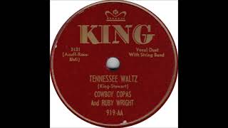 Tennessee Waltz ~ Cowboy Copas and Ruby Wright with String Band (1951)