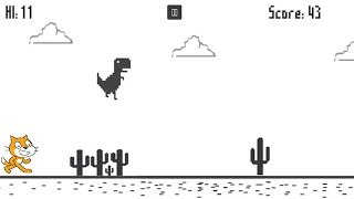 Scratch Chrome dinozor oyunu (yapımı basit)