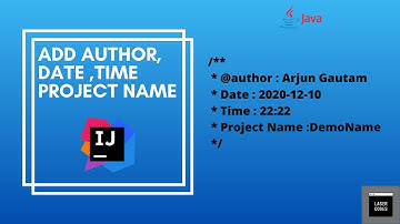 Add @author name , Date created , Time and project name in java file works other extensions .js .kt