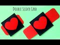How To Make Double Slider Card | Pull Tab Card for Scrapbook & Explosion Box| Handmade Greeting Card