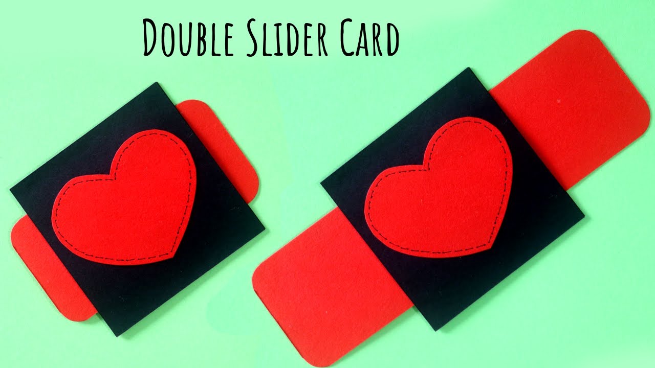 How To Make Double Slider Card Pull Tab Card For Scrapbook how-to-make-an-easy-pull-tab-slider-card-youtube