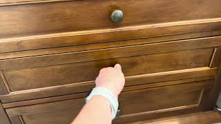 Functional Walnut Bedside Table with Tray