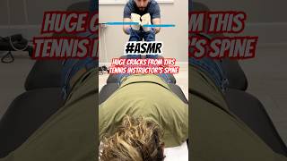 **INSANE CRACKS** from this tennis instructor’s spine 🙌 #ASMR #cracks