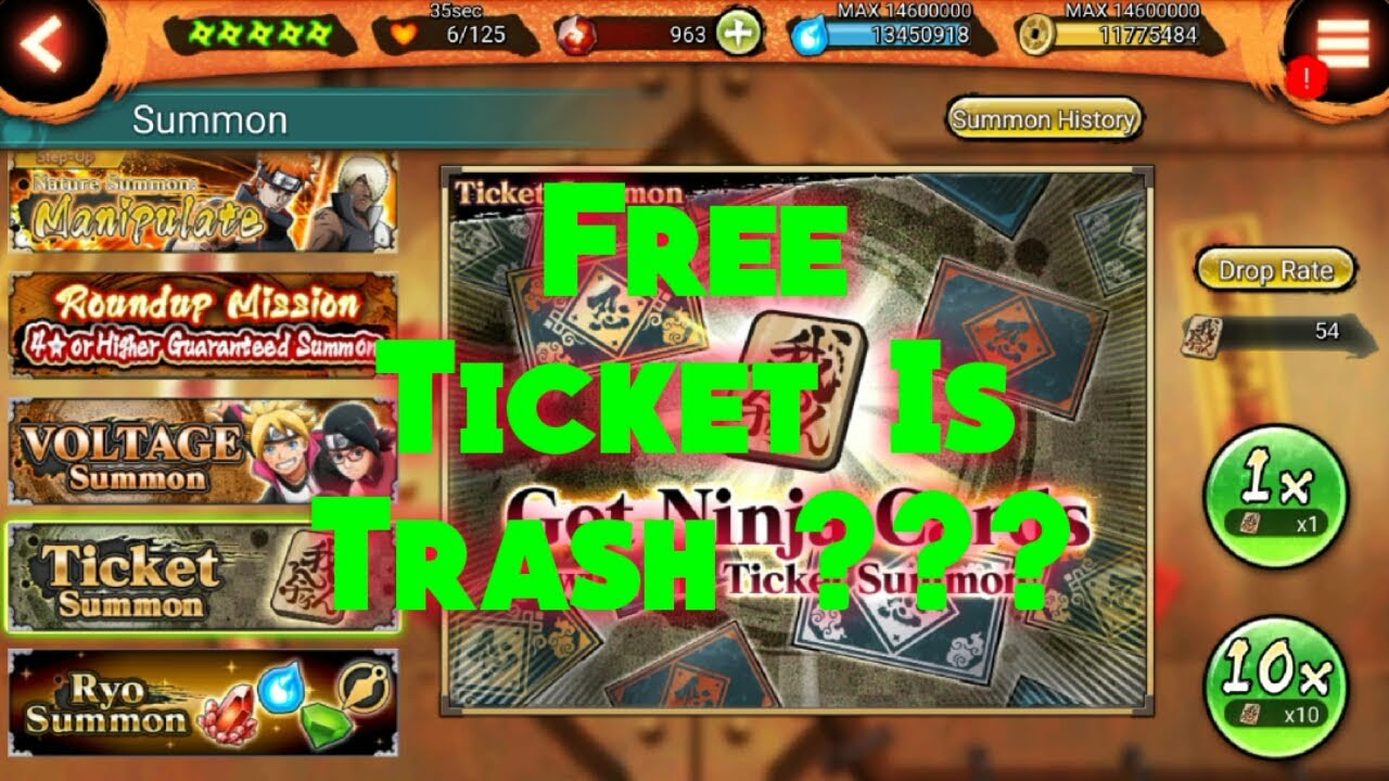 NxB Ninja Voltage I Spend 50 Free Ticket Summon To Get This Ultimate Jutsu