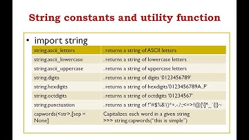 CBSE - Class XII - Using Python Libraries - String Module
