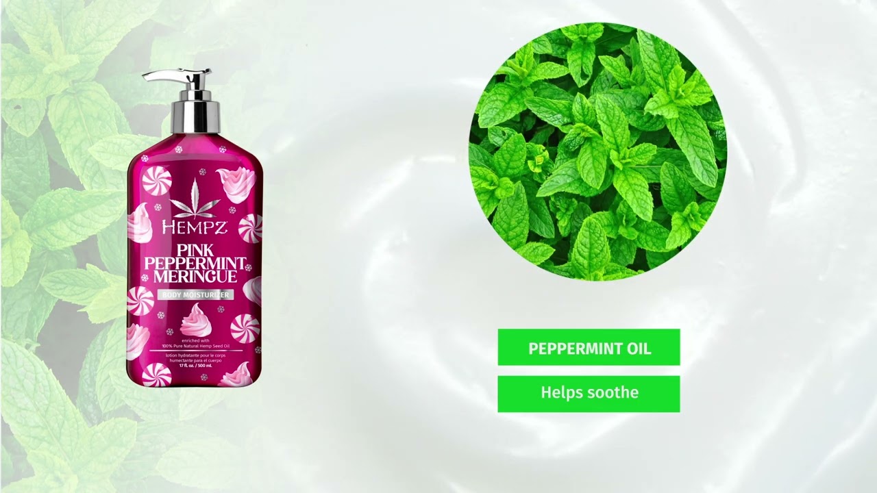 Hempz Pink Peppermint Meringue Body Moisturizing Lotion for Dry Skin