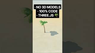 I Coded a Realistic Palm Tree in Three.js — No 3D Models! 🌴 #Shorts